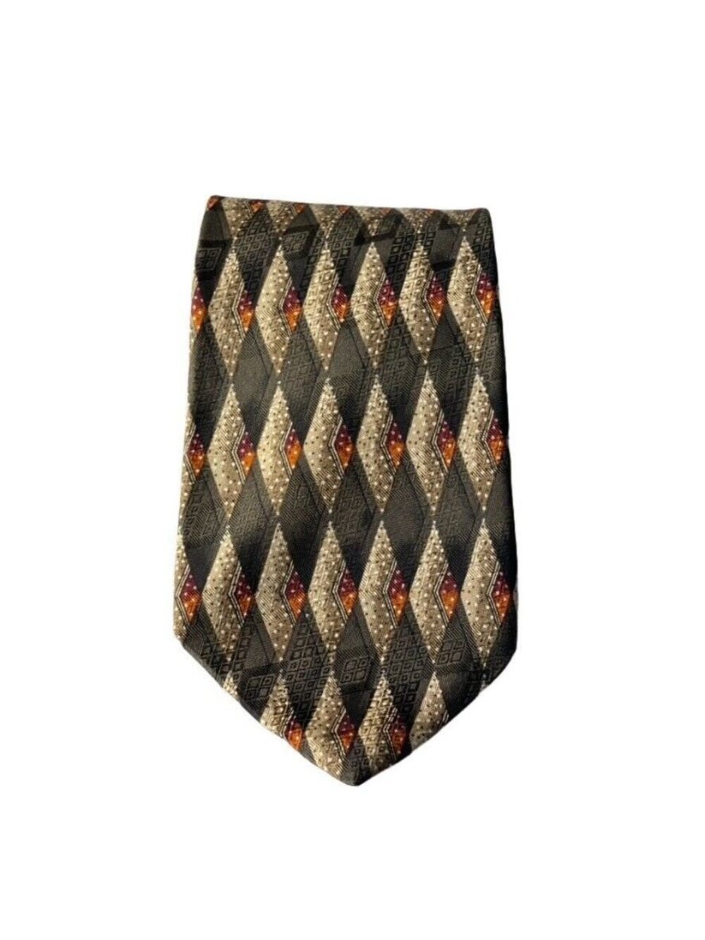 Tom James Mens All Silk Diamond Pattern Neck Tie